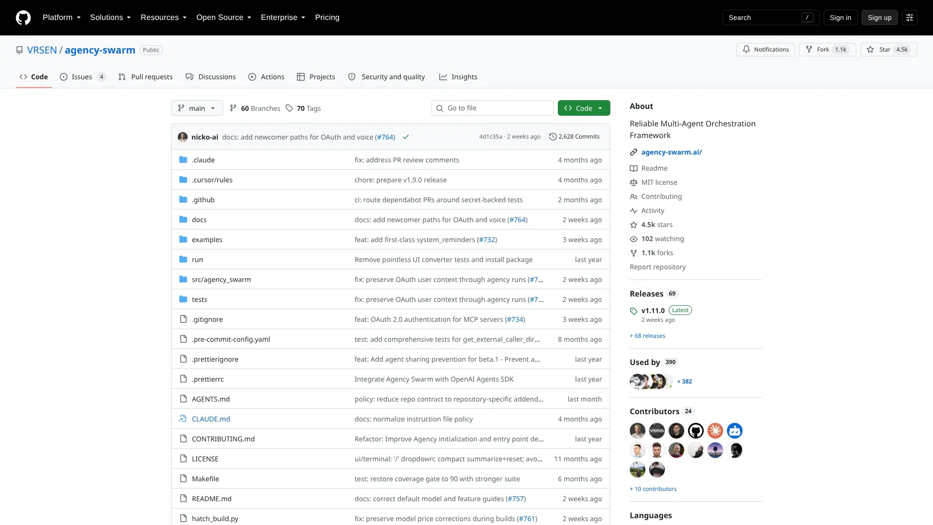 Agency Swarm screenshot 1