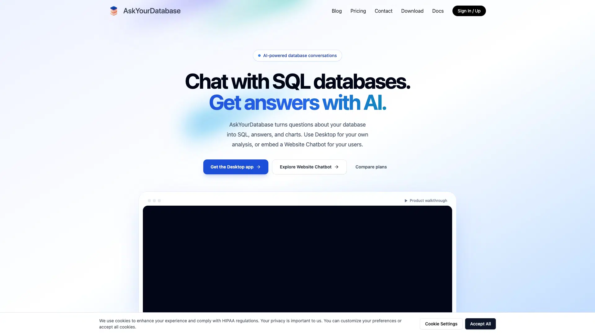 AskYourDatabase screenshot 1