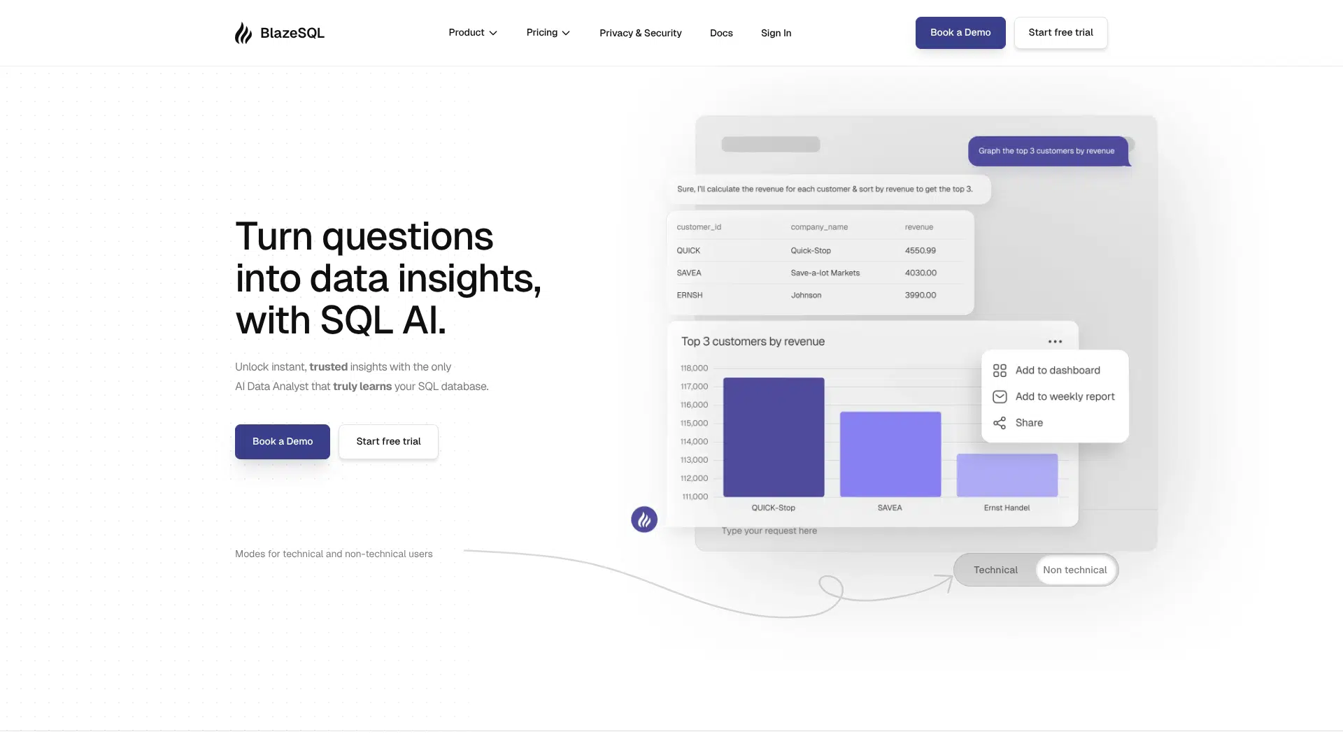 BlazeSQL screenshot 1