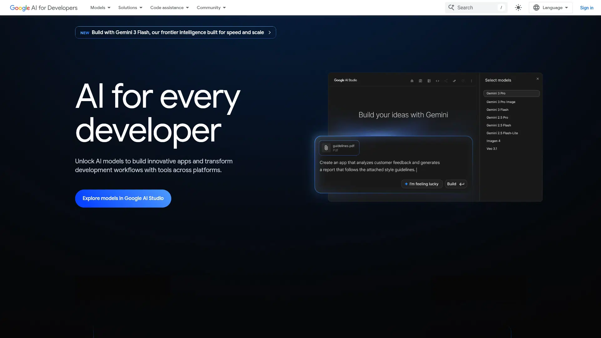 Google Gemini API screenshot 1