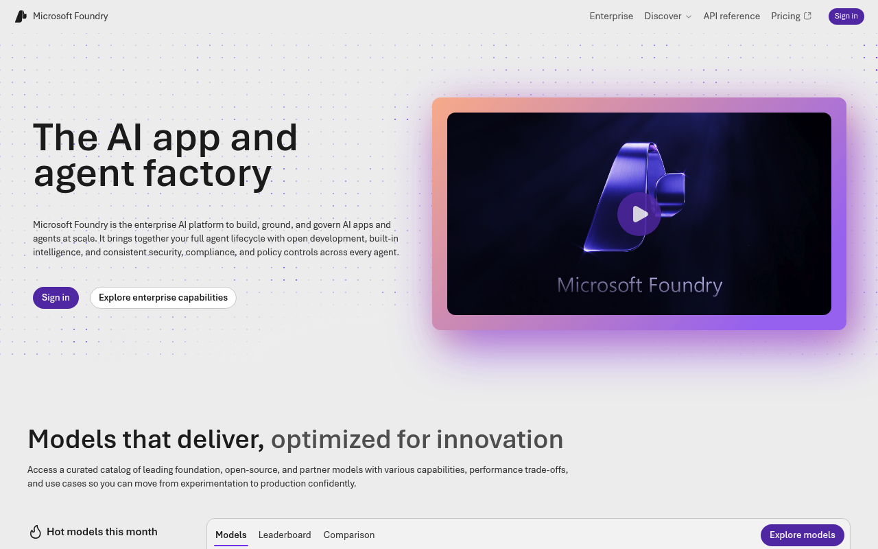 Microsoft Foundry screenshot 1