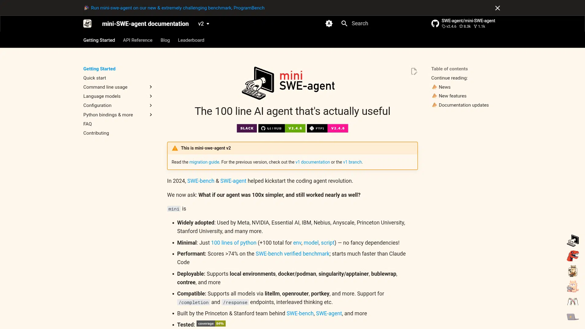 mini-swe-agent screenshot 1