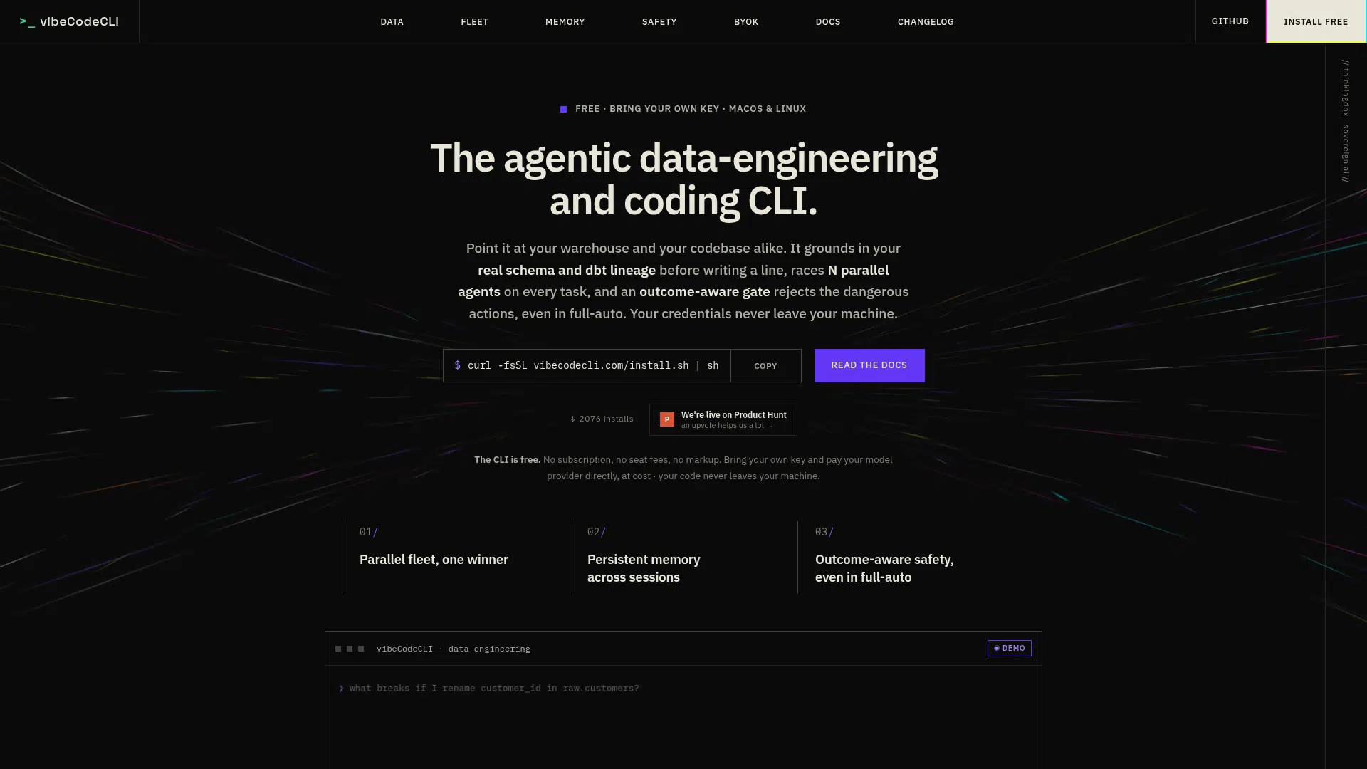 vibeCodeCLI screenshot 1