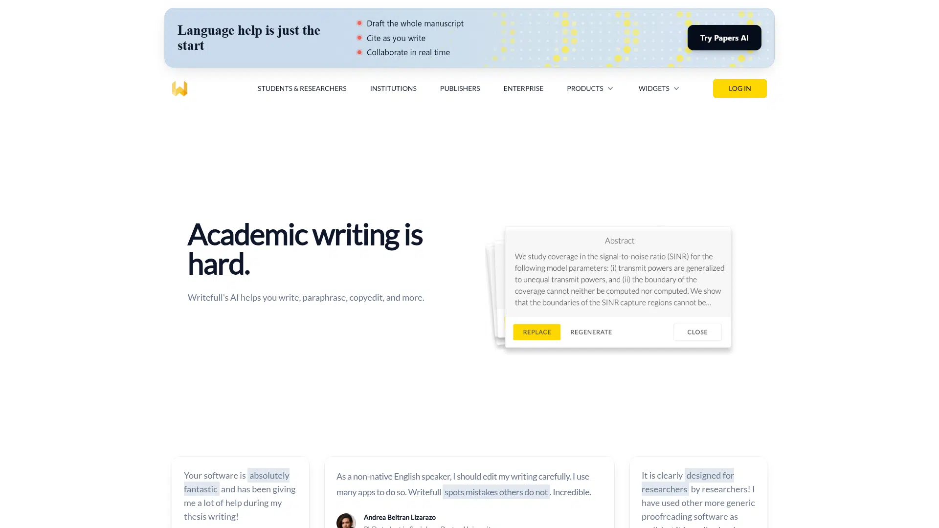 Writefull screenshot 1